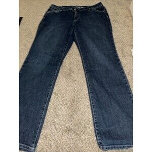 Style&Co Premium Jeans  Womens 18 Blue Dark Wash Curvy Fit Boot Cut Stretchy Y2K
